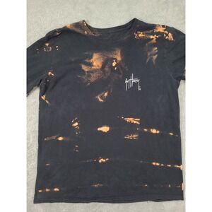Guy Harvey Mens T Shirt Sz Med Black Bleached Graphic Print Fishing